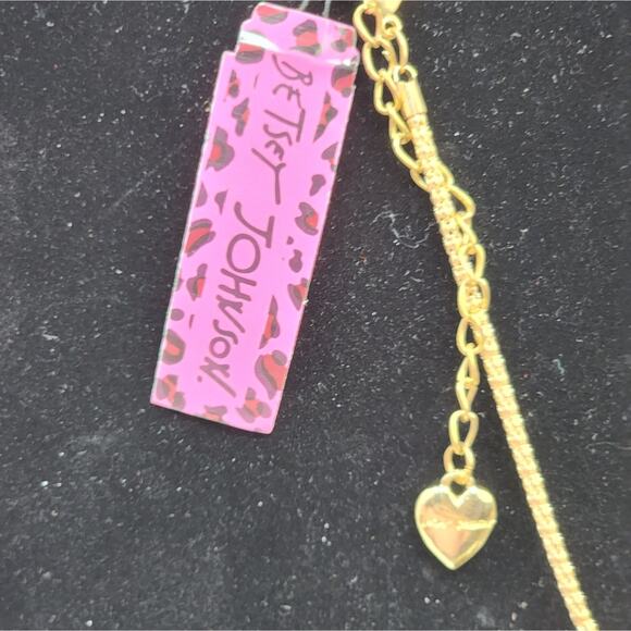 One Legged Pink Crystals Bear Rhinestones Pendant Necklace 2.5 inche Pendant NWT - Picture 2 of 6